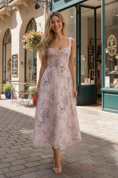 Soft Corset Midi Dress